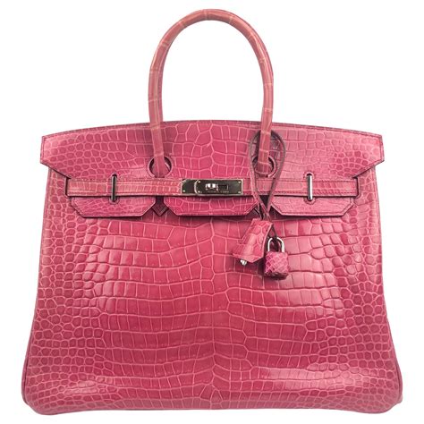 hermes paris pink|Hermes birkin pink crocodile.